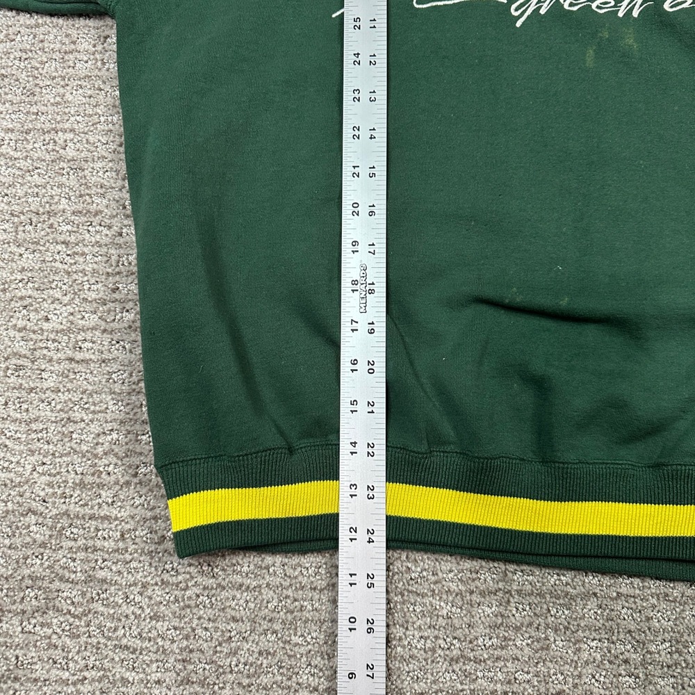 Vintage Logo 7 Green Bay Packers Sweatshirt Green Striped Trim Large - Picture 4 of 9